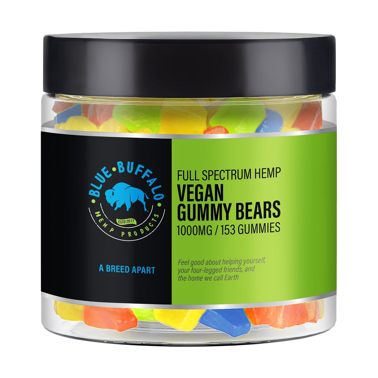 Full Spectrum CBD Gummy Bears | Vegan | 1000 mg | 153 bears